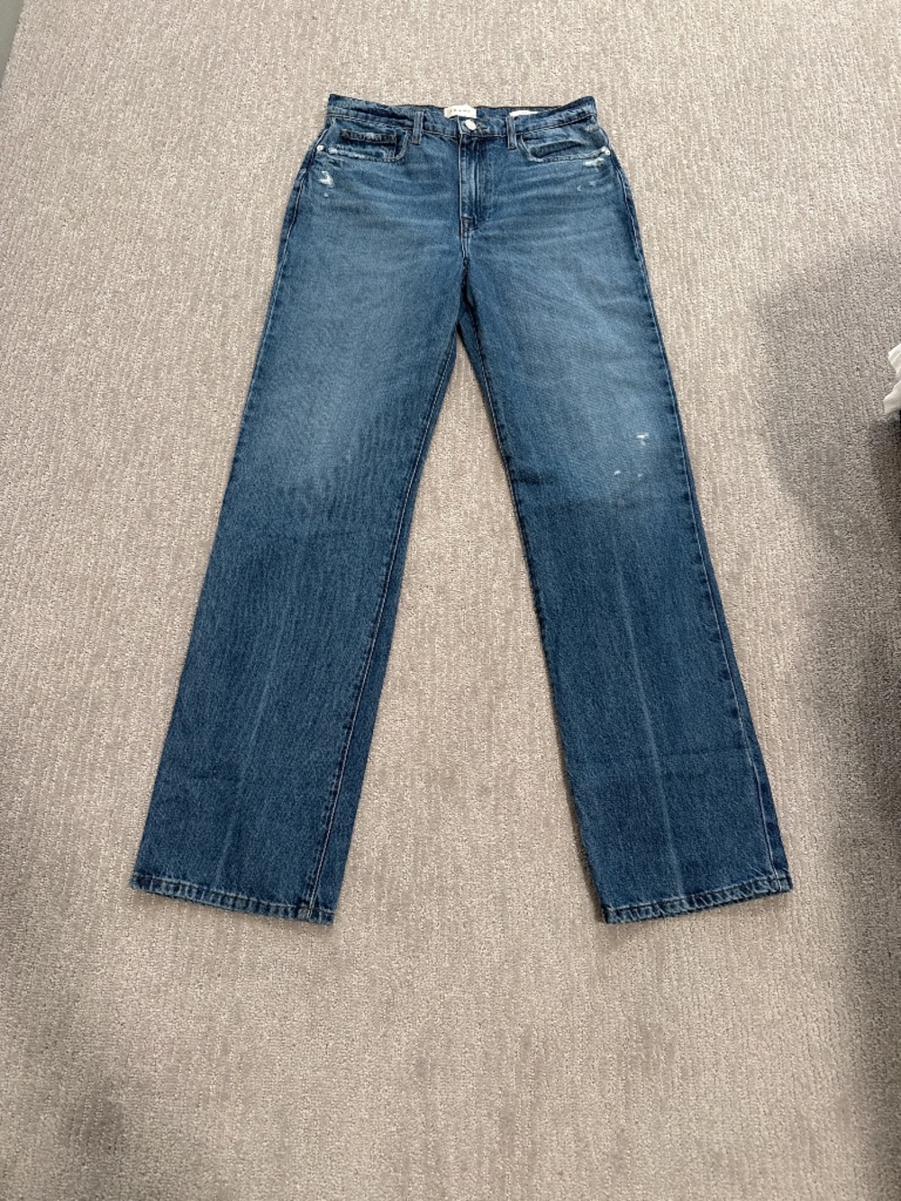 Frame Denim Women's Straight-Leg Jeans in Dark Blue Wash